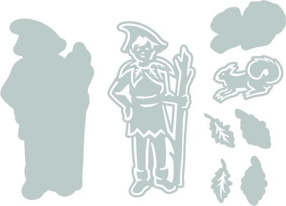 Wykrojnik Sizzix Thinlits - Fairy #4 elf wiewiórka liście