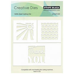 Wykrojnik - Penny Black - Thank You Squares - okienka ażury