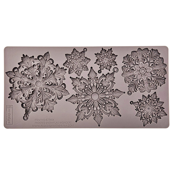 Foremka silikonowa - Prima - Frosted Snowflake śnieżynki