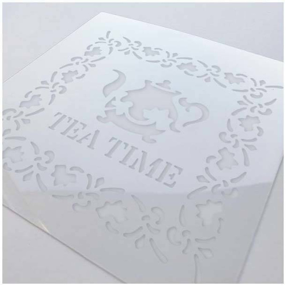 Maska / szablon 16x16cm - Tea Time