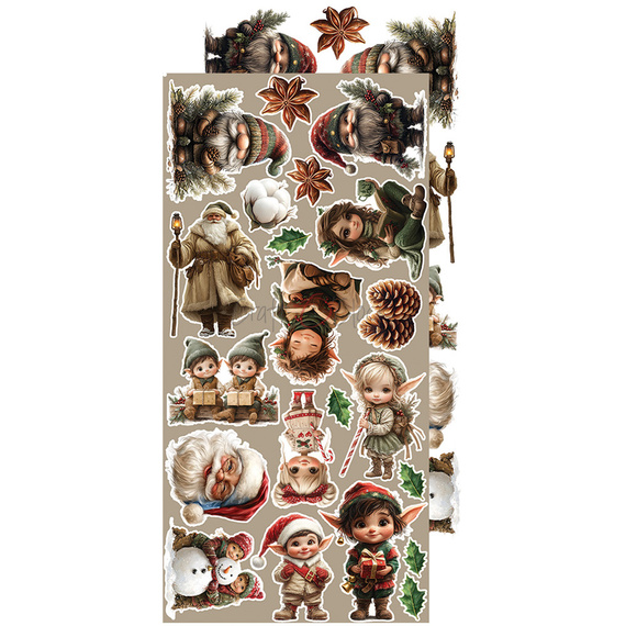 Zestaw dodatków do scrapbookingu - Craft o'clock - Oh Christmas Night - Flowers & More