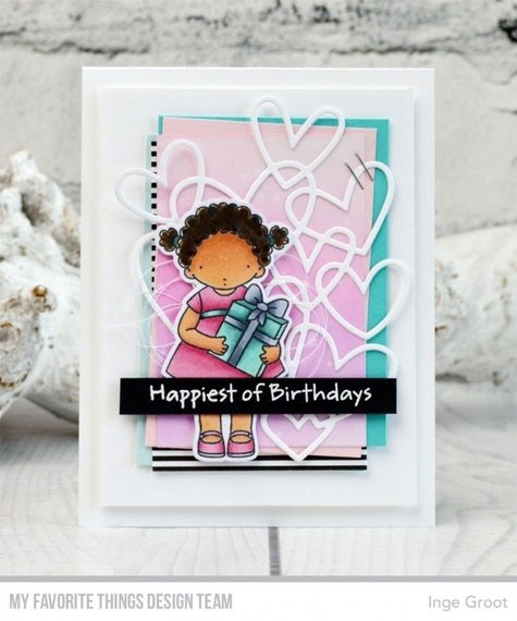 Stempel - My Favorite Things - For the Birthday Girl dziewczynka z prezentem