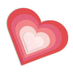 Wykrojnik Sizzix - Framelits - Hearts 657561 serca 6 szt.