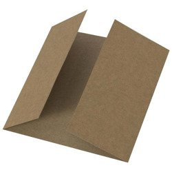 Baza do kartki z podwójną listewką kraft 14x14 - Rzeczy z papieru