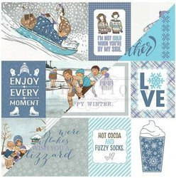 Papier do scrapbookingu 30x30 - Authentique - Frosted Six