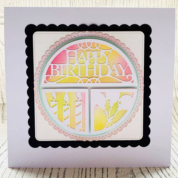 Wykrojnik - Creative Expressions - Sliced Circles Happy Birthday