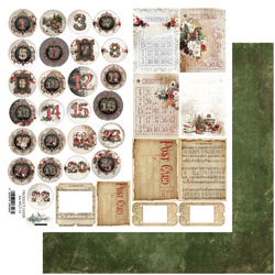 Papier do scrapbookingu 30x30 - Alchemy of Art - dodatki do samodzielnego wycięcia Wonderful Christmas Time, kalendarz