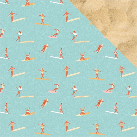 Papier do scrapbookingu 30x30 - Kaisercraft - Summer Splash Collection - Surfers