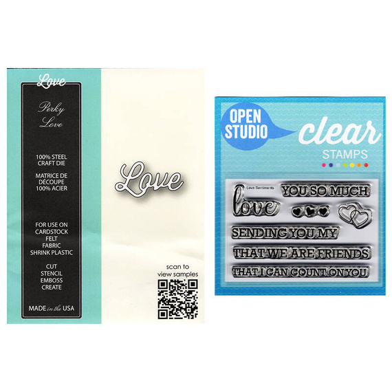 Wykrojnik + stempel - Memory Box - Perky Love