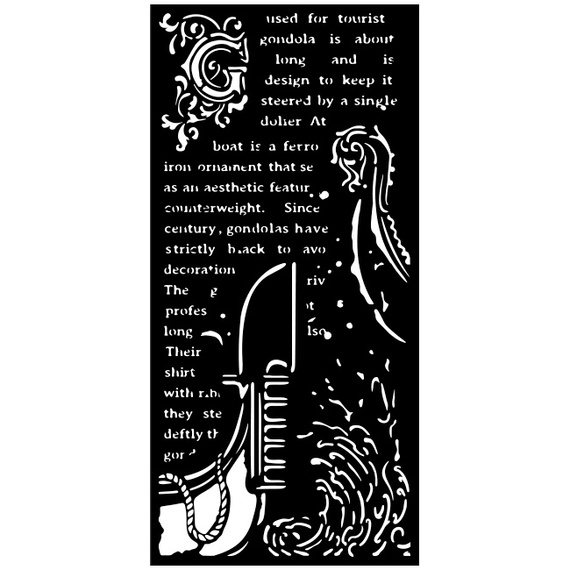 Szablon 3D 12x25cm - Stamperia - Venice gondola