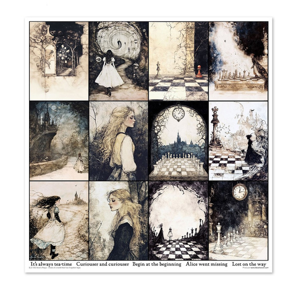 Zestaw papierów do scrapbookingu 30x30 - Alice's Magic 2 - Itd Collection