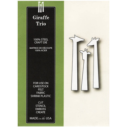 Wykrojnik - Poppystamps - Giraffe Trio / żyrafa