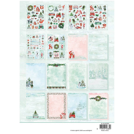 Zestaw papierów i elementów do scrapbookingu A4 - Winter fun