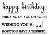 Wykrojnik+stempel - Memory Box - Perky Happy Birthday