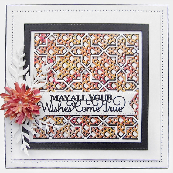 Wykrojnik - Creative Expressions - Quiltessentials Stars gwiazdki krzyżyki tło