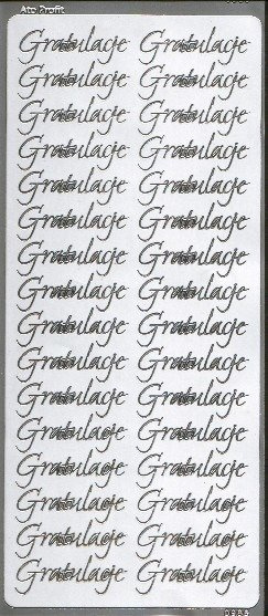 Naklejka ozdobna GRATULACJE srebrna