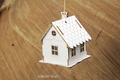 Tekturka 3D - Micro hut - mikro chatka - domek - 4cm wys - Scrapiniec