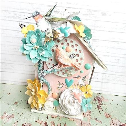 Róże papierowe 6szt - Marine - White CEKP-035 białe DPCraft