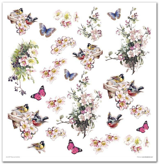 Zestaw papierów do scrapbookingu 30x30 - Itd Collection - Rosy Summertime