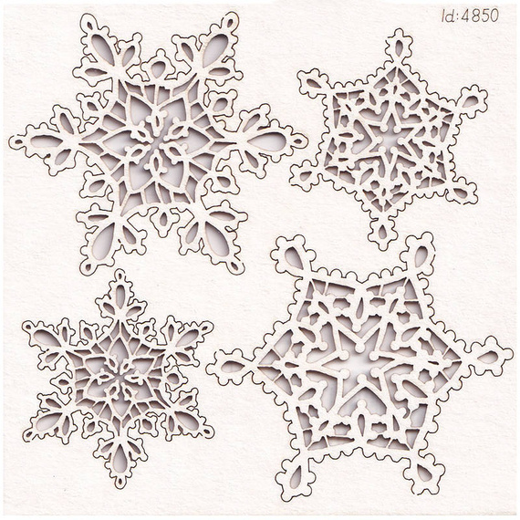 Tekturka - Tatting christmas - małe gwiazdki - Scrapiniec