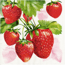 Serwetka do decoupage 33x33cm - Strawberry Fruits truskawki