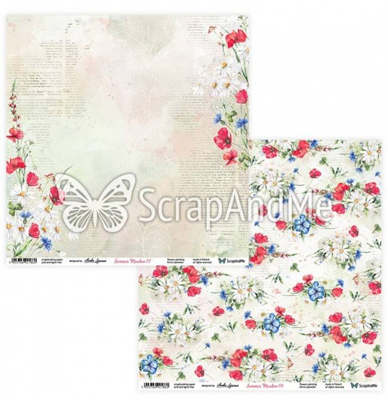 Zestaw papierów do scrapbookingu 30x30 - ScrapAndMe - Summer Meadow
