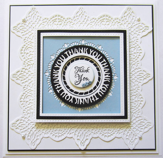 Wykrojnik - Creative Expressions - Thank You Circle - podziekowanie w kole, ramka