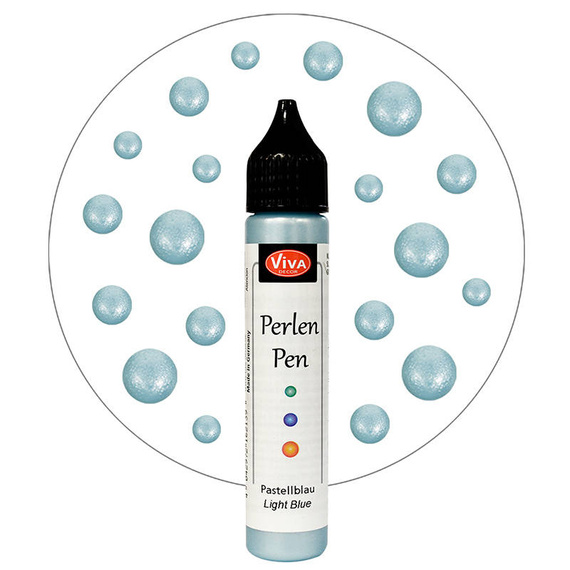 Perlen Pen - Viva Decor - Pastel blue 601 błękitne perełki w płynie