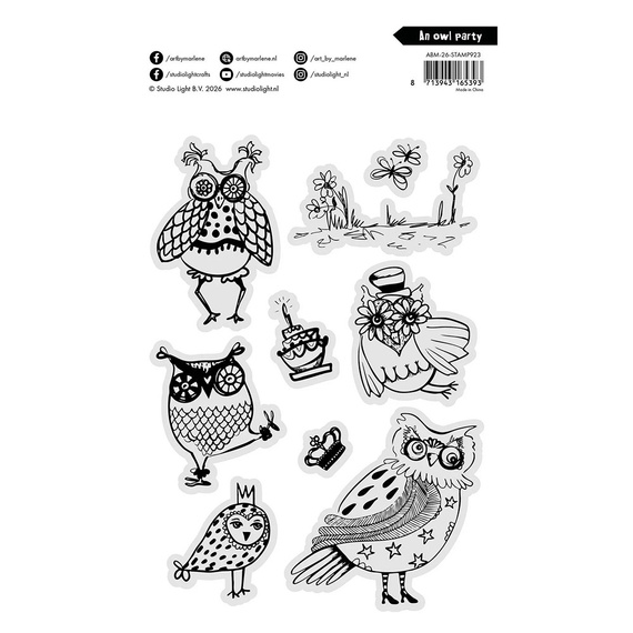 Stempel - StudioLight - An owl party Art by Marlene