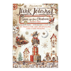 Zestaw papierów, naklejek i elementów Junk Journal - Gear Up For Christmas - Stamperia