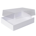 Pudełko z pełną szybką prostokątne białe - Rzeczy z papieru