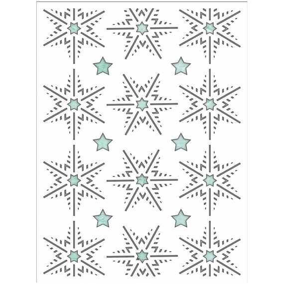 Maska / szablon - Mintay Kreativa - Snowflakes 2 śnieżynki