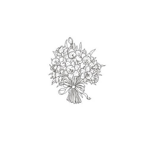 Stempel polimerowy - Bukiet żonkili - Agateria