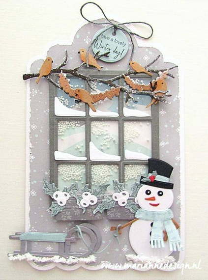 Wykrojnik - Marianne Design - Tiny's peanut garland and branch - gałązka ptaszki