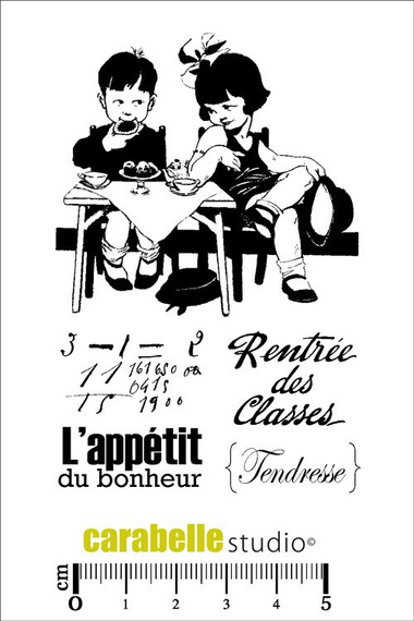 Stempel A7 - Carabelle Studio - Rentree Des Classes dzieci w kawiarni