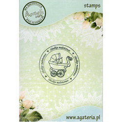 Stempel - Koło - słodkie maleństwo, wózeczek - Agateria 7821860