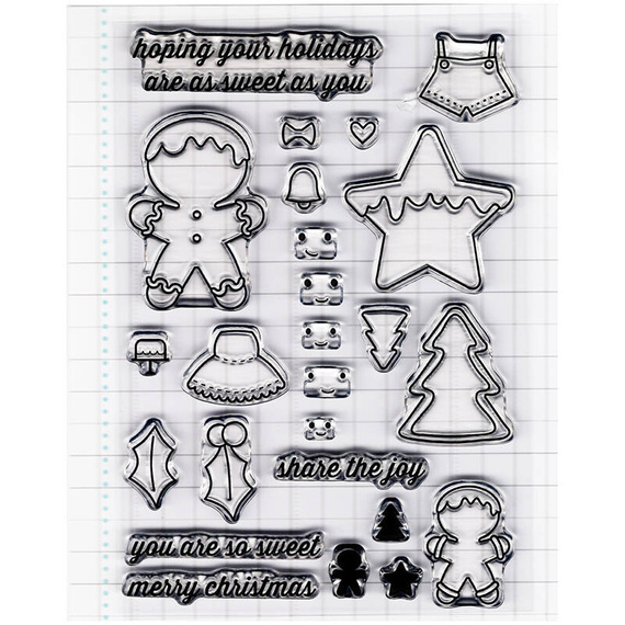 Wykrojnik + stempel - Memory Box - Frosted Christmas - lukrowane Boże Narodzenie