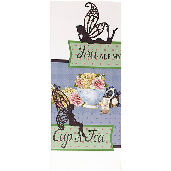 Wykrojnik do papieru - Hot Off The Press - Oval Fairies ramka wróżki