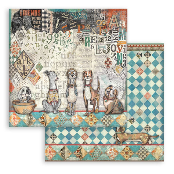 Zestaw papierów do scrapbookingu 20x20 - Furry Friends - Stamperia