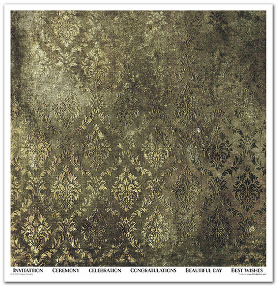 Zestaw papierów do scrapbookingu 30x30 - Itd Collection - Vintage Tapestry motywy tapetowe, vintage