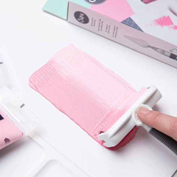 Zestaw narzędzi 3 w 1 - Sizzix wałek gumowy szpachelki