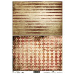 Papier ryżowy do decoupage ITD-R1653 - A4 tło pasy romby