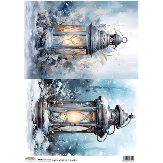 Papier ryżowy A4 - Scraplove - Snow winter 7 - Śnieżna zima
