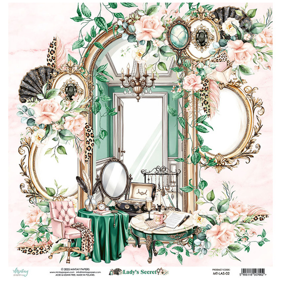 Papier do scrapbookingu 30x30 - Mintay - Lady's Secret 02