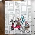 Stempel - PinkFresh - Scootin - skuter