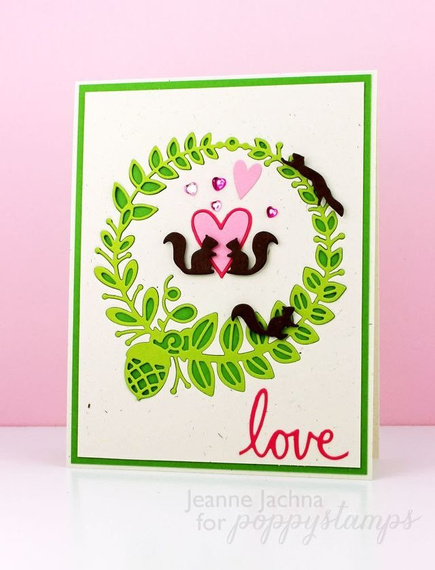 Wykrojnik - Poppystamps - Grendon Wreath 1155 wieniec z żołędziem