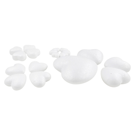 Serca styropianowe miks wielkości