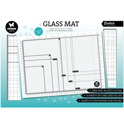 Szklana mata A4 Studio Light – hartowane szkło do cięcia, klejenia, malowania i stempli