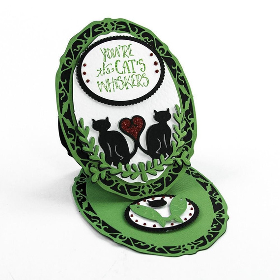 Wykrojnik + stempel - Tonic Studios - Kitten's Whiskers - kot