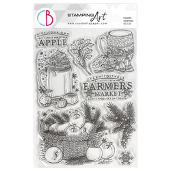 Stempel akrylowy 15x21 - Ciao Bella - Pick your own Apple jabłka kubki